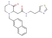 2-[1-(2-naphthylmethyl)-3-oxo-2-piperazinyl]-N-[2-(1,3-thiazol-4-yl)ethyl]acetamide