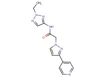 N-(2-ethyl-2H-1,2,3-triazol-4-yl)-2-[3-(4-pyridinyl)-1H-pyrazol-1-yl]acetamide