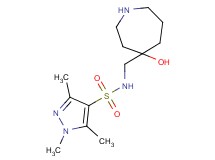 N-[(4-hydroxy-4-azepanyl)methyl]-1,3,5-trimethyl-1H-pyrazole-4-sulfonamide hydrochloride