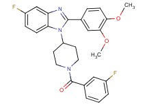 2-(3,4-dimethoxyphenyl)-5-fluoro-1-[1-(3-fluorobenzoyl)-4-piperidinyl]-1H-benzimidazole