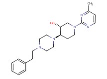 (3R*,4R*)-1-(4-methyl-2-pyrimidinyl)-4-[4-(2-phenylethyl)-1-piperazinyl]-3-piperidinol
