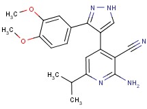 2-amino-4-[3-(3,4-dimethoxyphenyl)-1H-pyrazol-4-yl]-6-isopropylnicotinonitrile