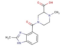 1-methyl-4-[(2-methyl-1H-benzimidazol-4-yl)carbonyl]piperazine-2-carboxylic acid