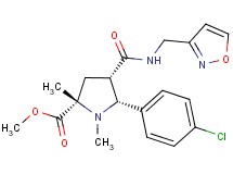 methyl (2S*,4S*,5R*)-5-(4-chlorophenyl)-4-{[(3-isoxazolylmethyl)amino]carbonyl}-1,2-dimethyl-2-pyrrolidinecarboxylate