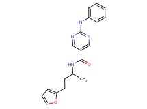 2-anilino-N-[3-(2-furyl)-1-methylpropyl]-5-pyrimidinecarboxamide