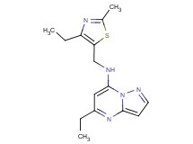 5-ethyl-N-[(4-ethyl-2-methyl-1,3-thiazol-5-yl)methyl]pyrazolo[1,5-a]pyrimidin-7-amine