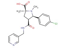 (2S*,4S*,5R*)-5-(4-chlorophenyl)-1,2-dimethyl-4-{[(pyridin-3-ylmethyl)amino]carbonyl}pyrrolidine-2-carboxylic acid