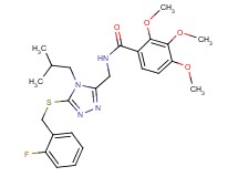 N-({5-[(2-fluorobenzyl)thio]-4-isobutyl-4H-1,2,4-triazol-3-yl}methyl)-2,3,4-trimethoxybenzamide