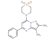 7-(1,1-dioxido-4-thiomorpholinyl)-2,3-dimethyl-5-phenylpyrazolo[1,5-a]pyrimidine