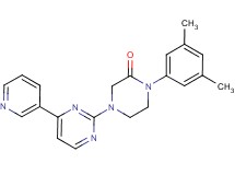 1-(3,5-dimethylphenyl)-4-[4-(3-pyridinyl)-2-pyrimidinyl]-2-piperazinone