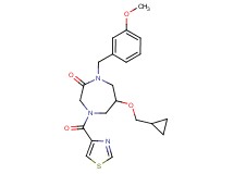 6-(cyclopropylmethoxy)-1-(3-methoxybenzyl)-4-(1,3-thiazol-4-ylcarbonyl)-1,4-diazepan-2-one