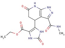 ethyl 5-{3-[(methylamino)carbonyl]-6-oxo-4,5,6,7-tetrahydro-1H-pyrazolo[3,4-b]pyridin-4-yl}-2-oxo-2,3-dihydro-1H-imidazole-4-carboxylate