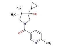 (3R)-3-cyclopropyl-4,4-dimethyl-1-[(6-methyl-3-pyridinyl)carbonyl]-3-pyrrolidinol