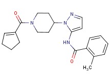 N-{1-[1-(1-cyclopenten-1-ylcarbonyl)-4-piperidinyl]-1H-pyrazol-5-yl}-2-methylbenzamide