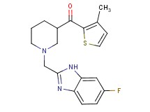 {1-[(6-fluoro-1H-benzimidazol-2-yl)methyl]-3-piperidinyl}(3-methyl-2-thienyl)methanone