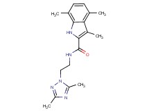 N-[2-(3,5-dimethyl-1H-1,2,4-triazol-1-yl)ethyl]-3,4,7-trimethyl-1H-indole-2-carboxamide