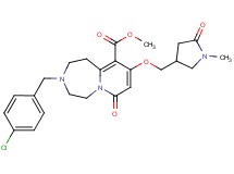 methyl 3-(4-chlorobenzyl)-9-[(1-methyl-5-oxo-3-pyrrolidinyl)methoxy]-7-oxo-1,2,3,4,5,7-hexahydropyrido[1,2-d][1,4]diazepine-10-carboxylate
