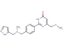 6-(methoxymethyl)-2-(4-{[methyl(1H-pyrazol-5-ylmethyl)amino]methyl}phenyl)-4(3H)-pyrimidinone