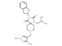 3-(2,3-dihydro-1H-inden-2-yl)-8-[(1,3-dimethyl-1H-pyrazol-4-yl)methyl]-1-isobutyl-1,3,8-triazaspiro[4.5]decane-2,4-dione