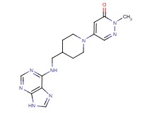 2-methyl-5-{4-[(9H-purin-6-ylamino)methyl]-1-piperidinyl}-3(2H)-pyridazinone