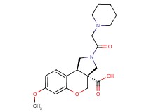 (3aR*,9bR*)-7-methoxy-2-(piperidin-1-ylacetyl)-1,2,3,9b-tetrahydrochromeno[3,4-c]pyrrole-3a(4H)-carboxylic acid