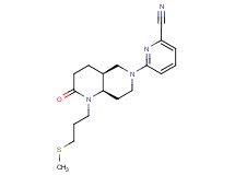 6-[(4aS*,8aR*)-1-[3-(methylthio)propyl]-2-oxooctahydro-1,6-naphthyridin-6(2H)-yl]pyridine-2-carbonitrile