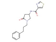 N-[5-oxo-1-(3-phenylpropyl)-3-pyrrolidinyl]-1,3-thiazole-4-carboxamide