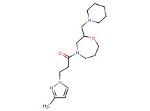 4-[3-(3-methyl-1H-pyrazol-1-yl)propanoyl]-2-(piperidin-1-ylmethyl)-1,4-oxazepane