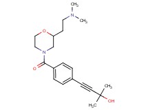 4-[4-({2-[2-(dimethylamino)ethyl]-4-morpholinyl}carbonyl)phenyl]-2-methyl-3-butyn-2-ol