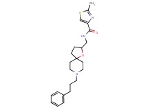 2-methyl-N-{[8-(3-phenylpropyl)-1-oxa-8-azaspiro[4.5]dec-2-yl]methyl}-1,3-thiazole-4-carboxamide
