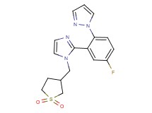 1-(2-{1-[(1,1-dioxidotetrahydro-3-thienyl)methyl]-1H-imidazol-2-yl}-4-fluorophenyl)-1H-pyrazole