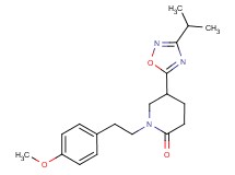 5-(3-isopropyl-1,2,4-oxadiazol-5-yl)-1-[2-(4-methoxyphenyl)ethyl]-2-piperidinone