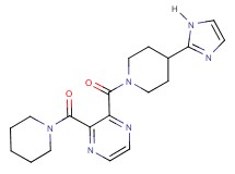 2-{[4-(1H-imidazol-2-yl)-1-piperidinyl]carbonyl}-3-(1-piperidinylcarbonyl)pyrazine
