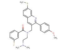 N-[2-(dimethylamino)ethyl]-3-fluoro-N-{[2-(4-methoxyphenyl)-7-(methylthio)-3-quinolinyl]methyl}benzamide
