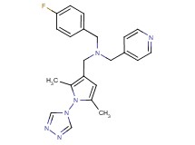1-[2,5-dimethyl-1-(4H-1,2,4-triazol-4-yl)-1H-pyrrol-3-yl]-N-(4-fluorobenzyl)-N-(pyridin-4-ylmethyl)methanamine
