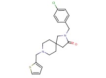 2-(4-chlorobenzyl)-8-(2-thienylmethyl)-2,8-diazaspiro[4.5]decan-3-one