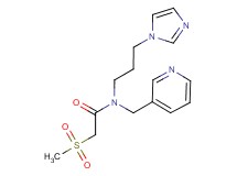 N-[3-(1H-imidazol-1-yl)propyl]-2-(methylsulfonyl)-N-(pyridin-3-ylmethyl)acetamide