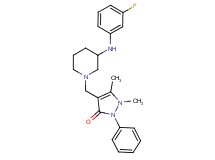 4-({3-[(3-fluorophenyl)amino]-1-piperidinyl}methyl)-1,5-dimethyl-2-phenyl-1,2-dihydro-3H-pyrazol-3-one