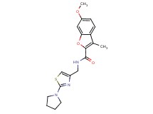 6-methoxy-3-methyl-N-{[2-(1-pyrrolidinyl)-1,3-thiazol-4-yl]methyl}-1-benzofuran-2-carboxamide