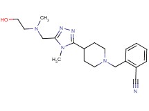 2-{[4-(5-{[(2-hydroxyethyl)(methyl)amino]methyl}-4-methyl-4H-1,2,4-triazol-3-yl)piperidin-1-yl]methyl}benzonitrile