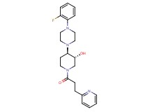(3R*,4R*)-4-[4-(2-fluorophenyl)-1-piperazinyl]-1-[3-(2-pyridinyl)propanoyl]-3-piperidinol