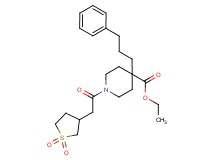 ethyl 1-[(1,1-dioxidotetrahydro-3-thienyl)acetyl]-4-(3-phenylpropyl)-4-piperidinecarboxylate