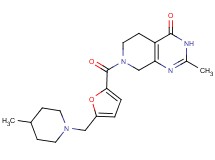 2-methyl-7-{5-[(4-methylpiperidin-1-yl)methyl]-2-furoyl}-5,6,7,8-tetrahydropyrido[3,4-d]pyrimidin-4(3H)-one