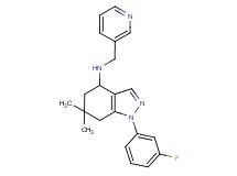 1-(3-fluorophenyl)-6,6-dimethyl-N-(3-pyridinylmethyl)-4,5,6,7-tetrahydro-1H-indazol-4-amine