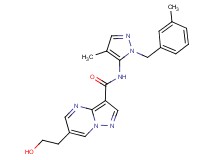 6-(2-hydroxyethyl)-N-[4-methyl-1-(3-methylbenzyl)-1H-pyrazol-5-yl]pyrazolo[1,5-a]pyrimidine-3-carboxamide