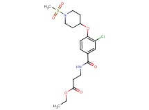 ethyl N-(3-chloro-4-{[1-(methylsulfonyl)-4-piperidinyl]oxy}benzoyl)-beta-alaninate
