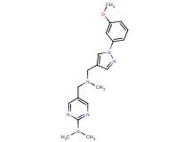 5-{[{[1-(3-methoxyphenyl)-1H-pyrazol-4-yl]methyl}(methyl)amino]methyl}-N,N-dimethyl-2-pyrimidinamine