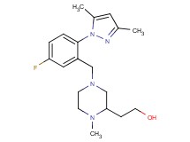 2-{4-[2-(3,5-dimethyl-1H-pyrazol-1-yl)-5-fluorobenzyl]-1-methyl-2-piperazinyl}ethanol
