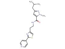 3-isobutyl-1-methyl-N-{2-[2-(4-pyridinyl)-1,3-thiazol-4-yl]ethyl}-1H-pyrazole-5-carboxamide