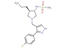 N-((3S*,4R*)-1-{[3-(4-fluorophenyl)-1H-pyrazol-4-yl]methyl}-4-propyl-3-pyrrolidinyl)methanesulfonamide